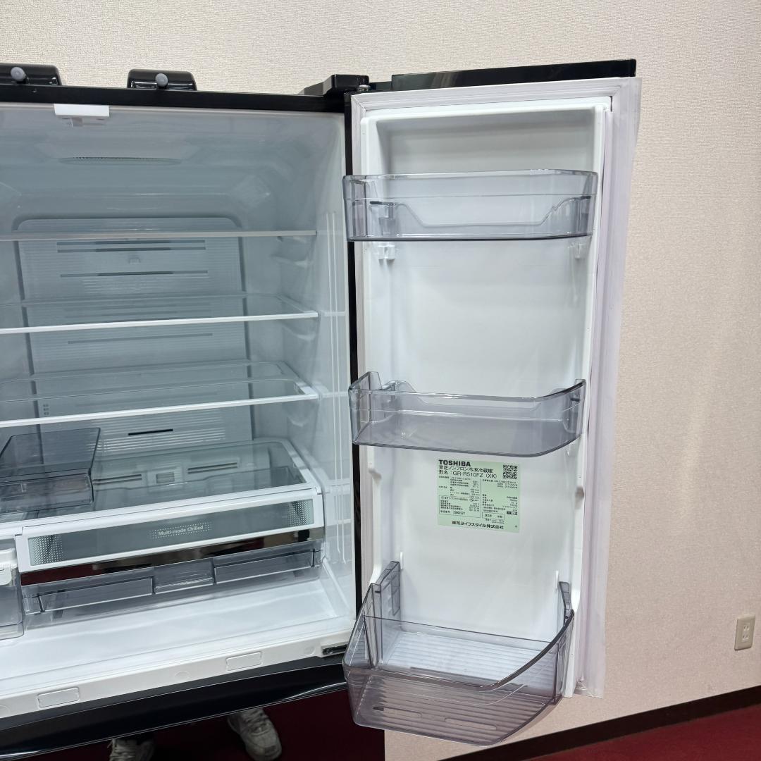 東京23区送料無料　美品東芝ミラーレス6ドア冷蔵庫　2019年製508L