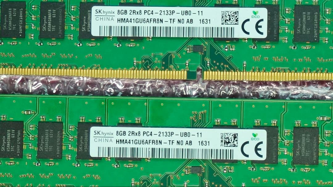 DDR4 8GBx2枚 16GB pc4-2133 動作確認済み ②