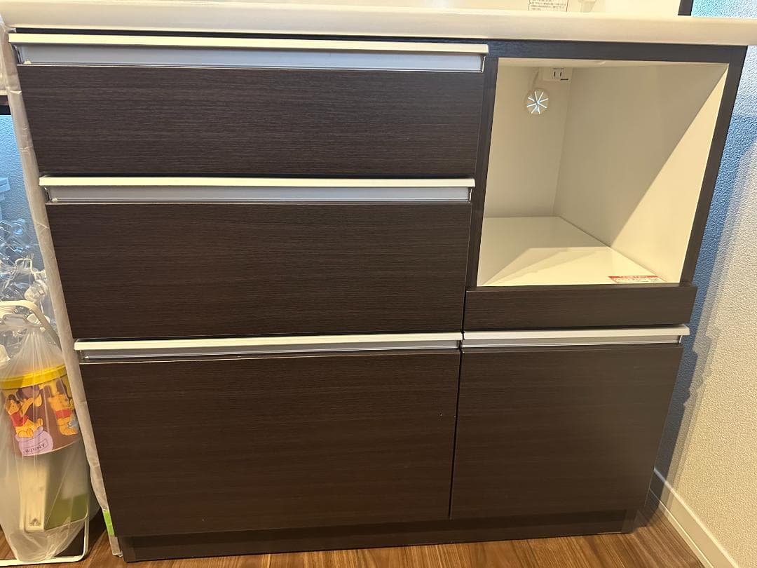 ニトリ 食器棚 幅90cm ダークブラウン 2023年春購入