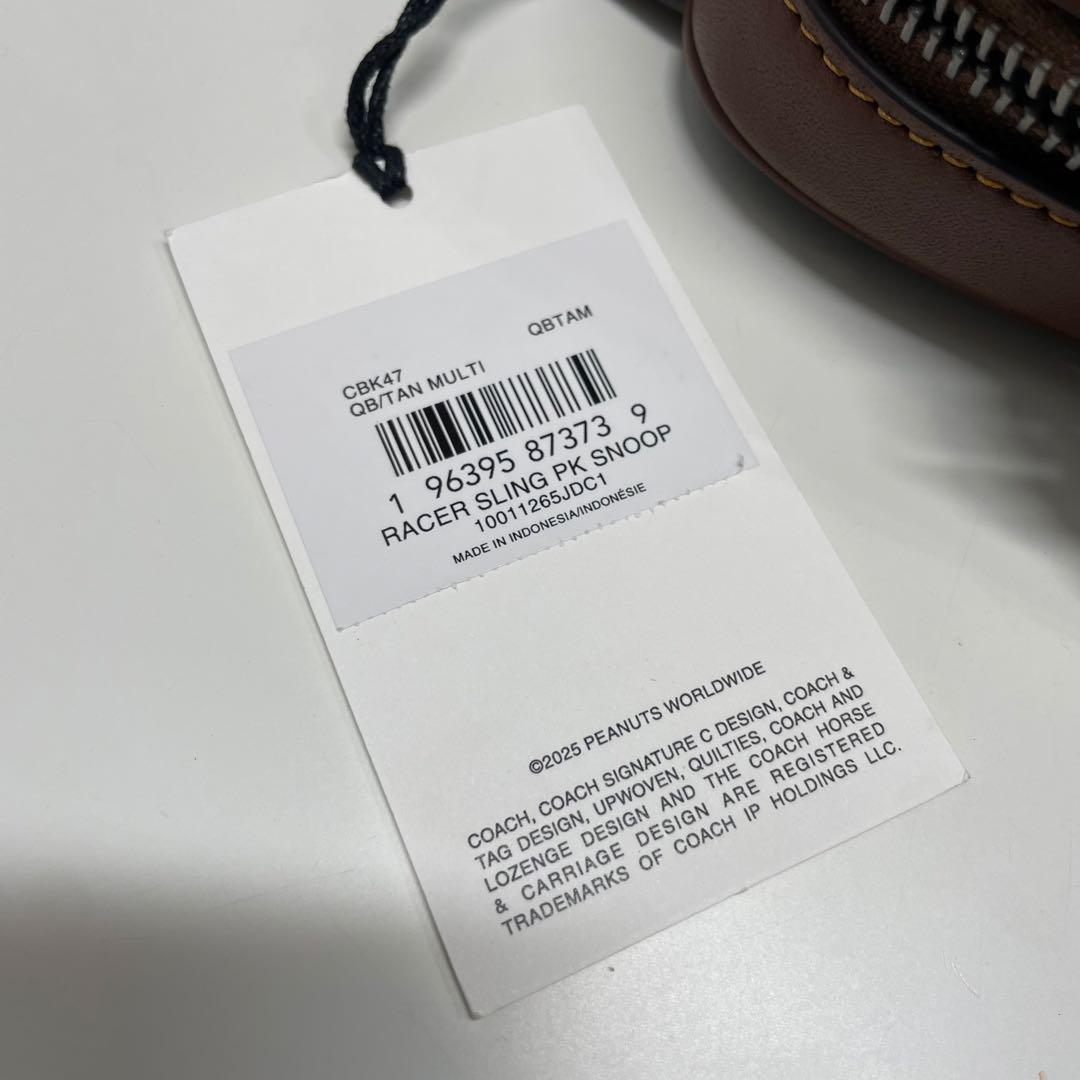 M*)様 新品　COACH スヌーピー ボディバッグ