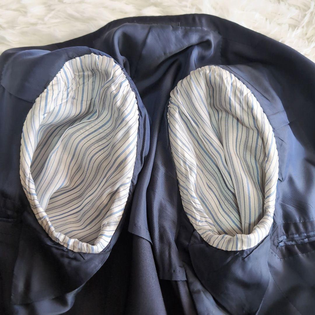 美品 エディフィス カノニコ 段返り3B ビジネススーツ セットアップ ネイビー