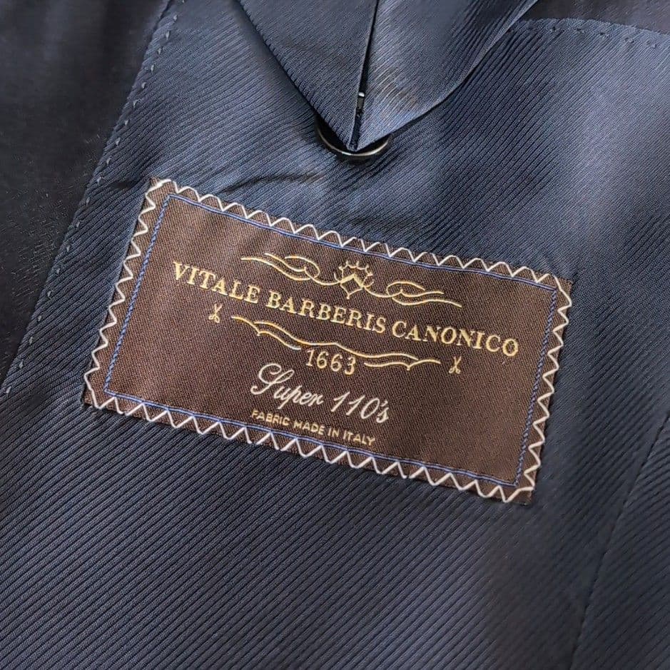 美品 エディフィス カノニコ 段返り3B ビジネススーツ セットアップ ネイビー