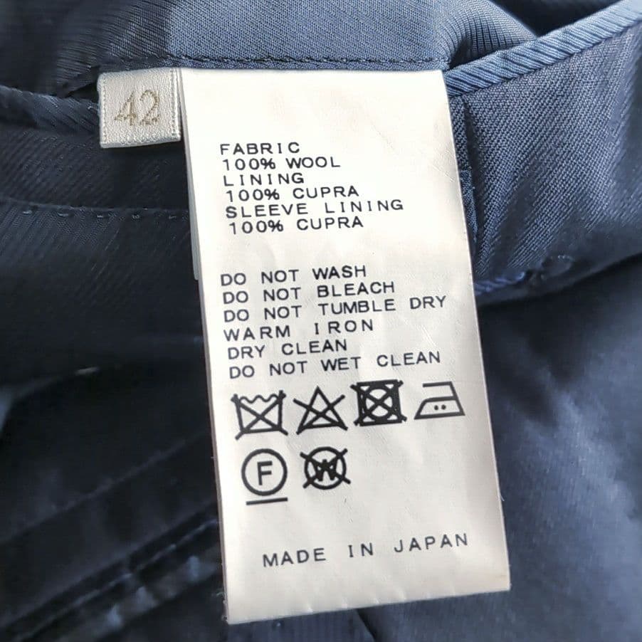 美品 エディフィス カノニコ 段返り3B ビジネススーツ セットアップ ネイビー