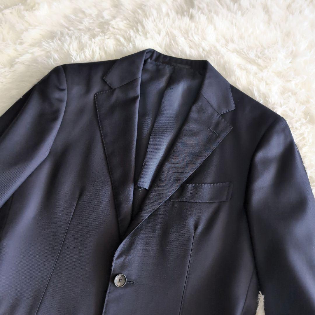 美品 エディフィス カノニコ 段返り3B ビジネススーツ セットアップ ネイビー