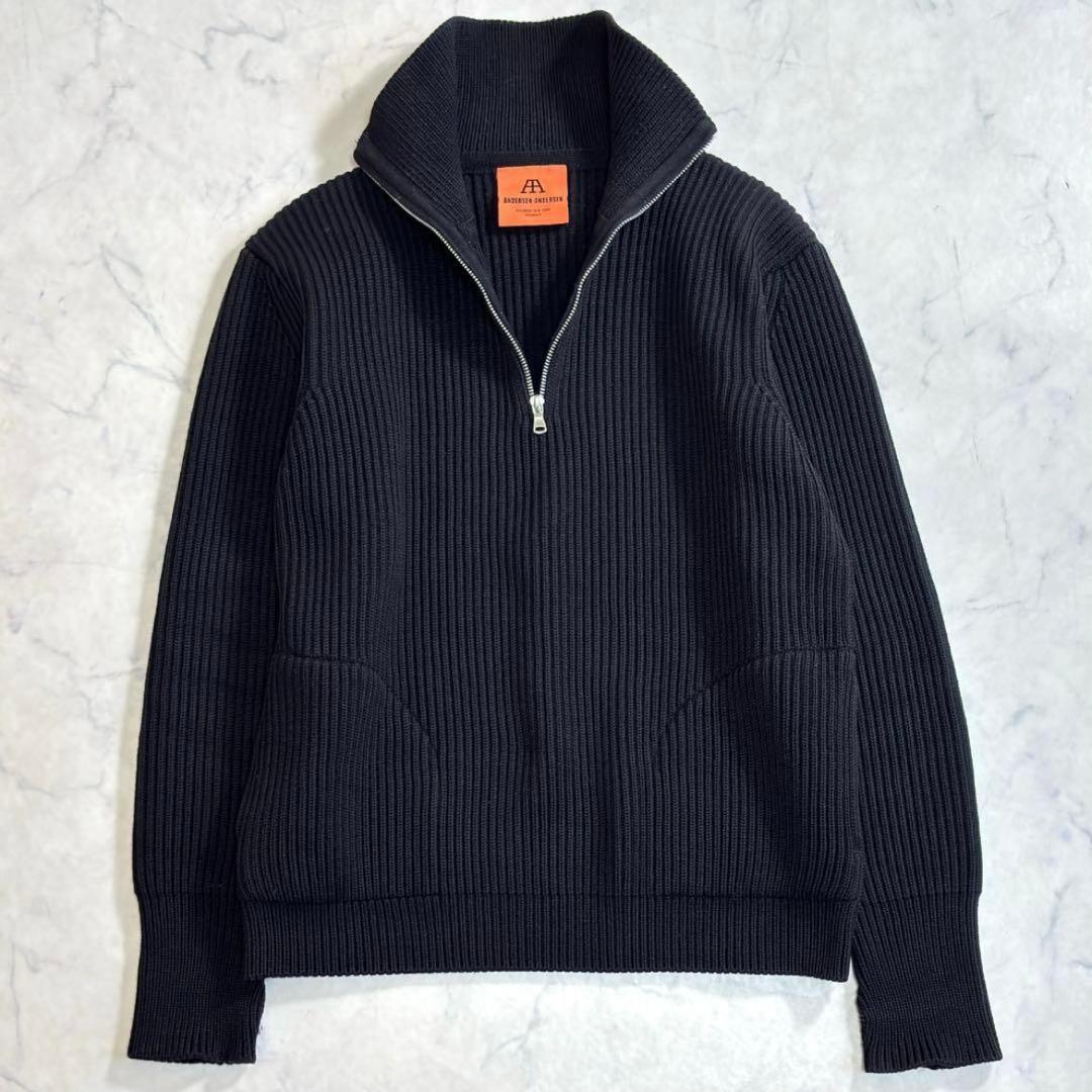 アンデルセンアンデルセン ハーフジップドライバーズニット