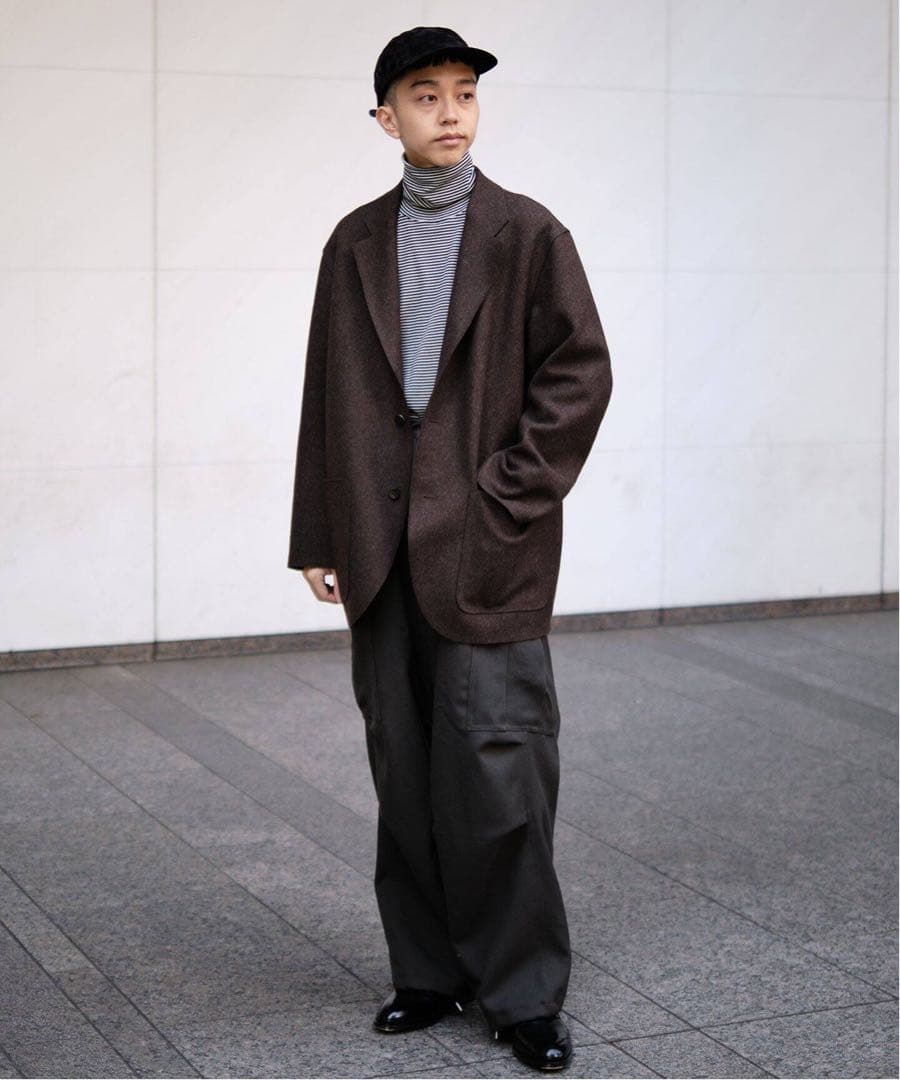 cale カル　ウールフェルト ジャケット　ブラウン