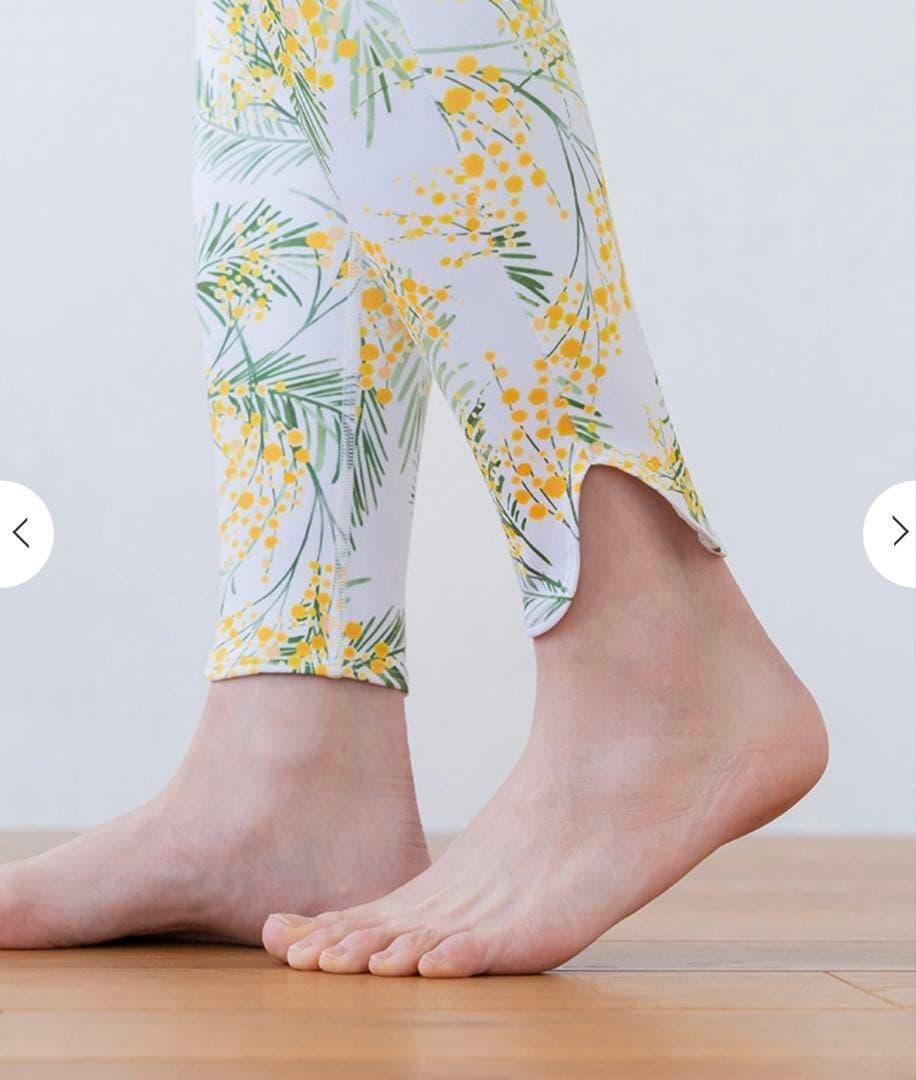 SUKALA スプリングフラワーシャーリングレギンス　ミモザ　L