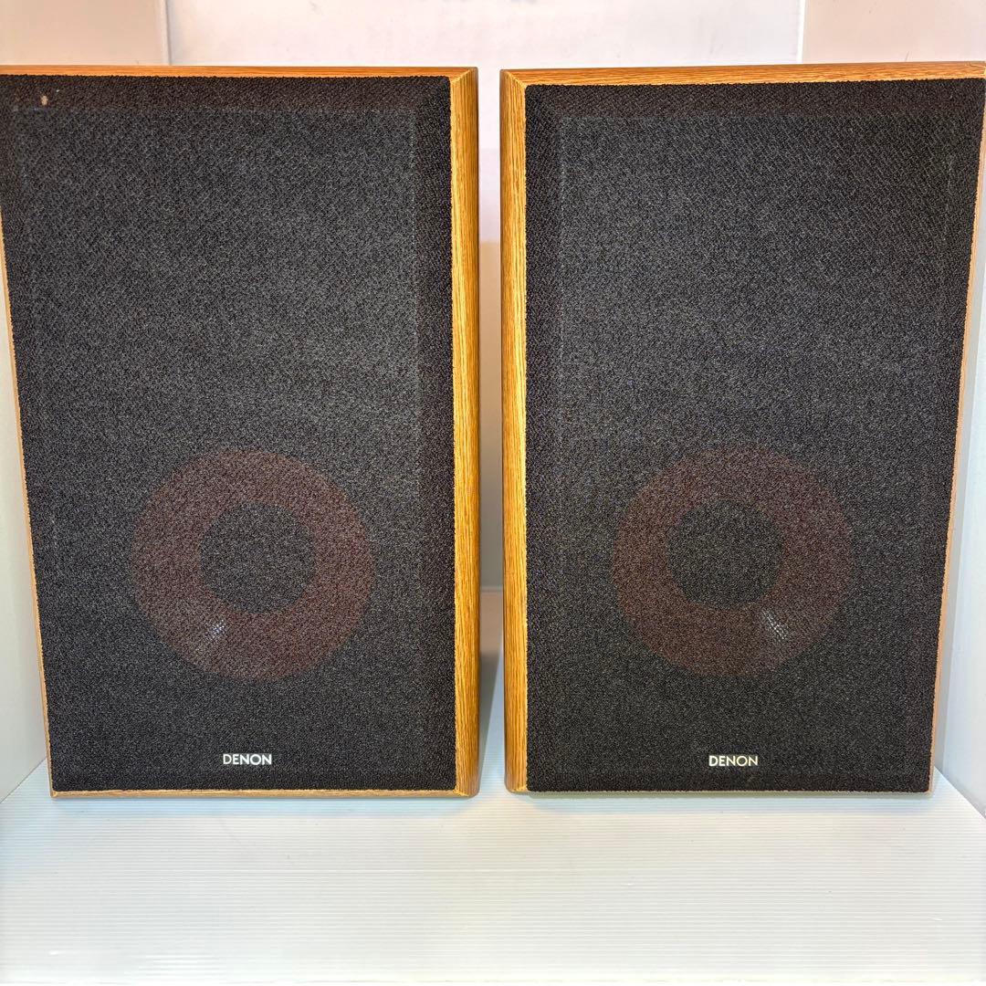 DENON スピーカー　２台セット　デノン　ウーファーオレンジ　動作確認済み