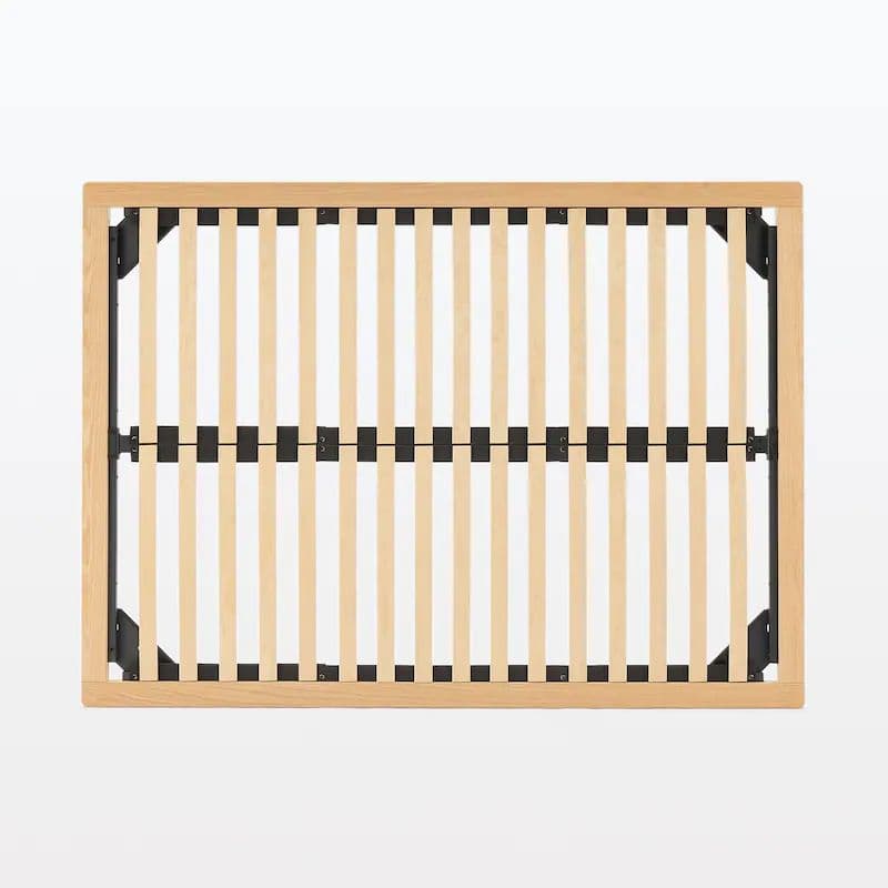 引き取り相談可　無印良品 ダブル オーク材　ベッドフレーム 木製脚 20cm