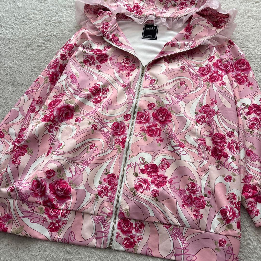 【MA*RS】オリジナル柄プリントパーカー ピンク　フリーサイズ