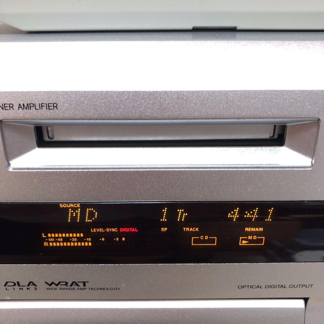 ONKYO FR-7GX CD MDコンポ リモコン付 再生動作品 現状渡し品