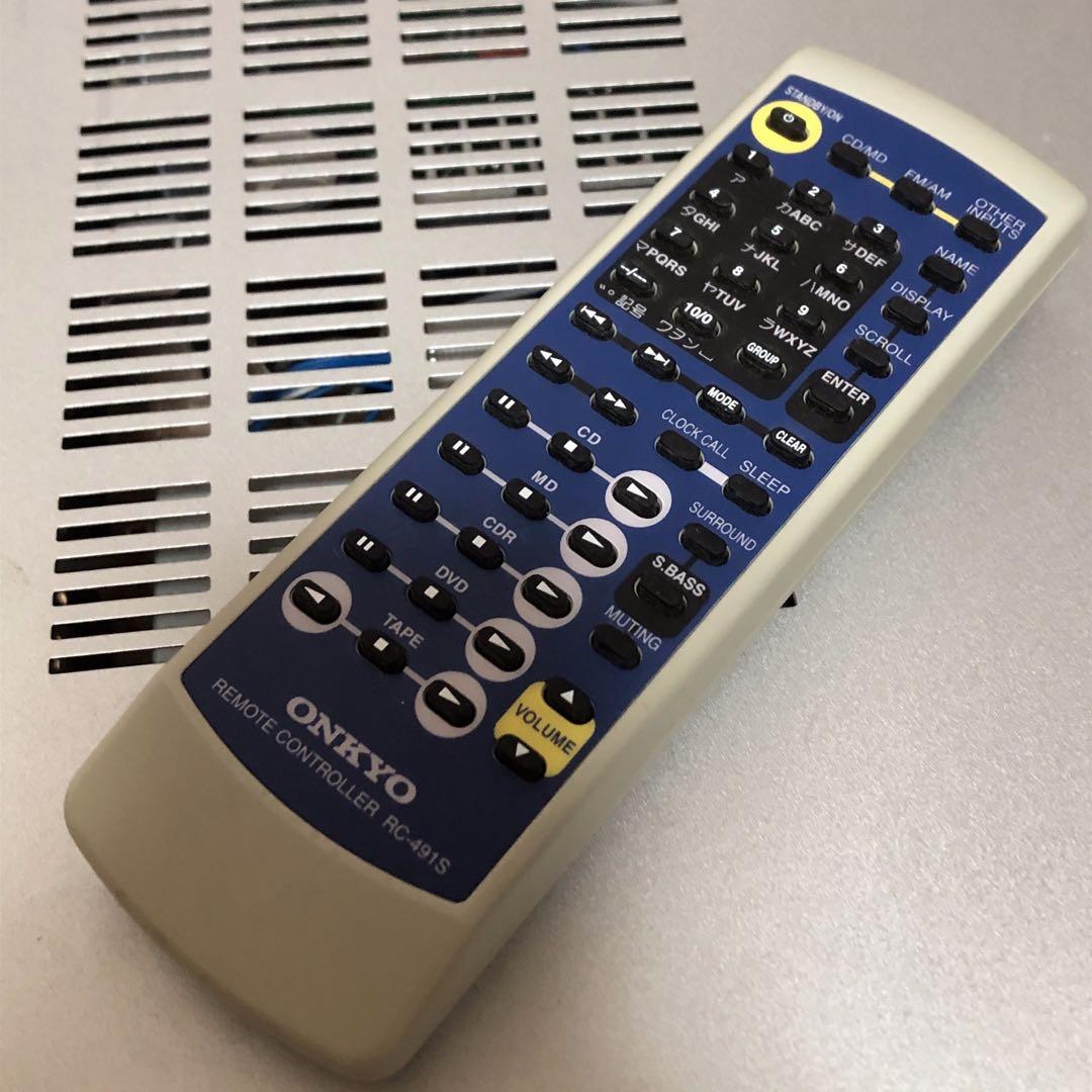 ONKYO FR-7GX CD MDコンポ リモコン付 再生動作品 現状渡し品