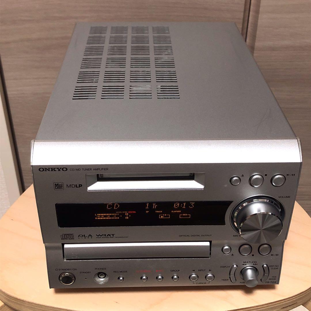 ONKYO FR-7GX CD MDコンポ リモコン付 再生動作品 現状渡し品
