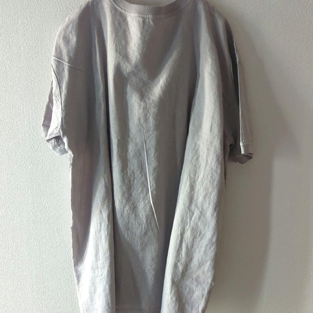 かおり　10月末迄掲載★中川政七商店 丸紋刺繍麻布Tシャツチュニック 薄墨