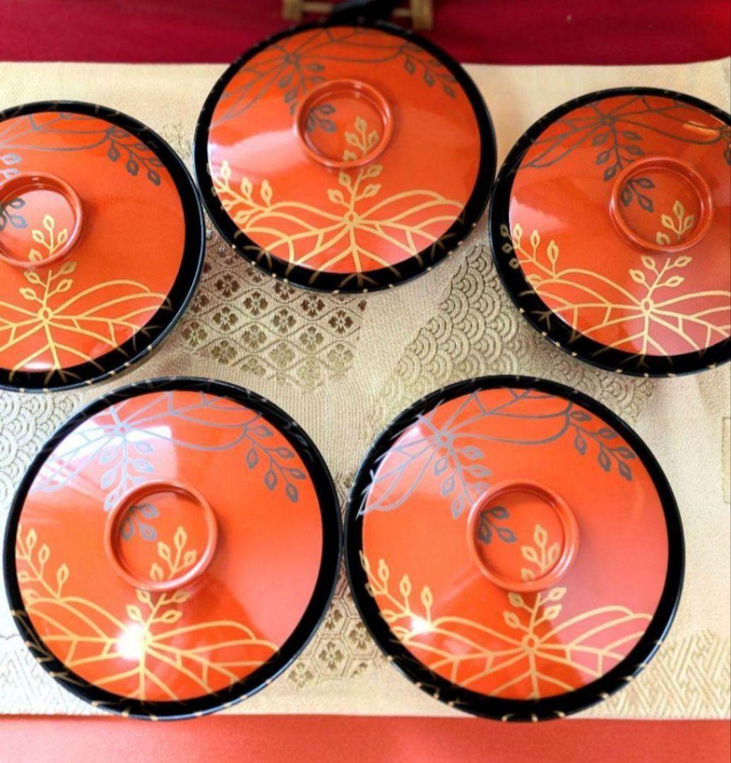 輪島塗❀高級❀本漆器❀天然木製❀蒔絵椀セット❀普段使いからお正月にも♡