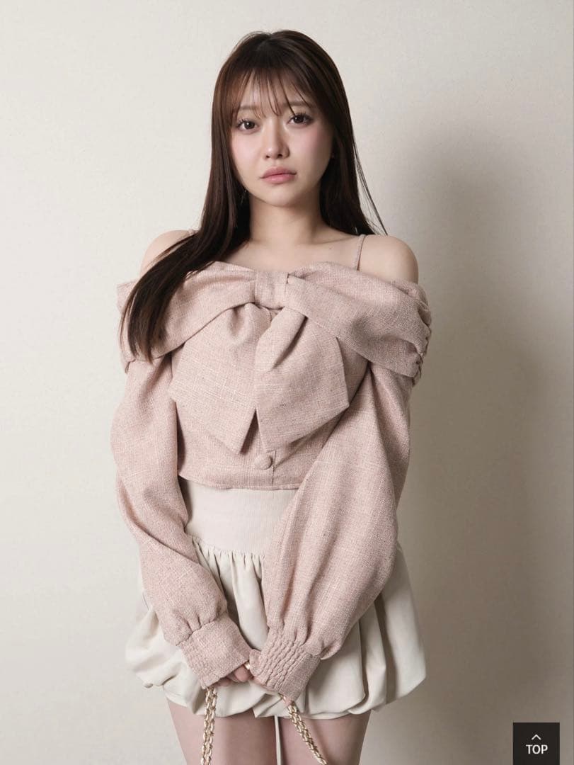 lip service リボンオフショルロングスリーブトップス