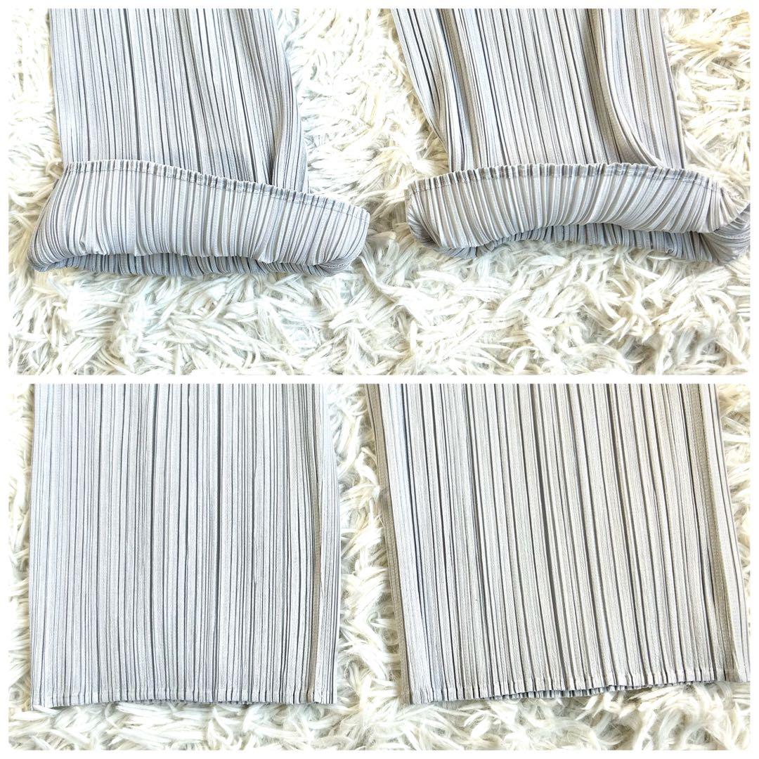 【美品】プリーツプリーズ BASICS 最新モデル ポケット プリーツパンツ 3