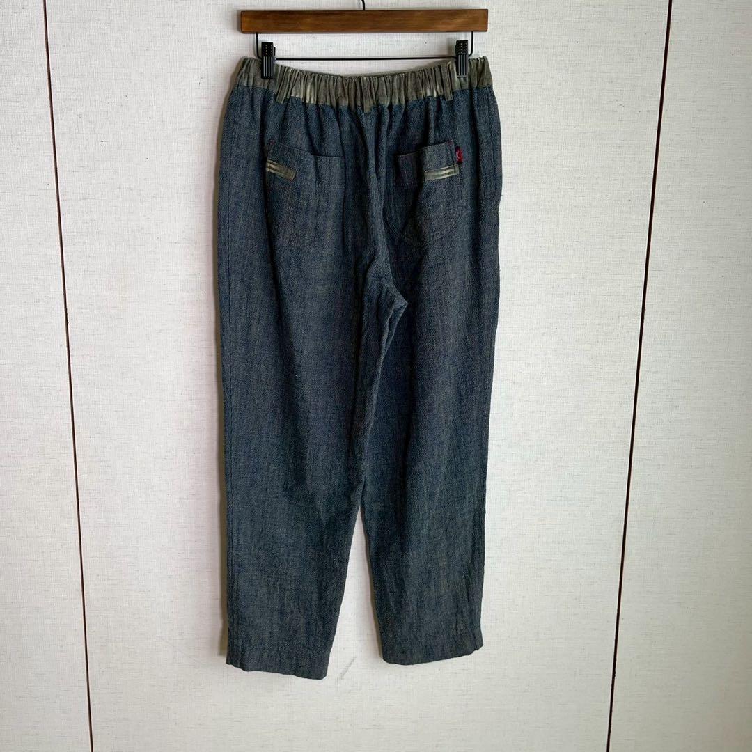 カスリラ　ゆったり カジュアルパンツ　切替　ウエストゴム　テーパード　L～LL