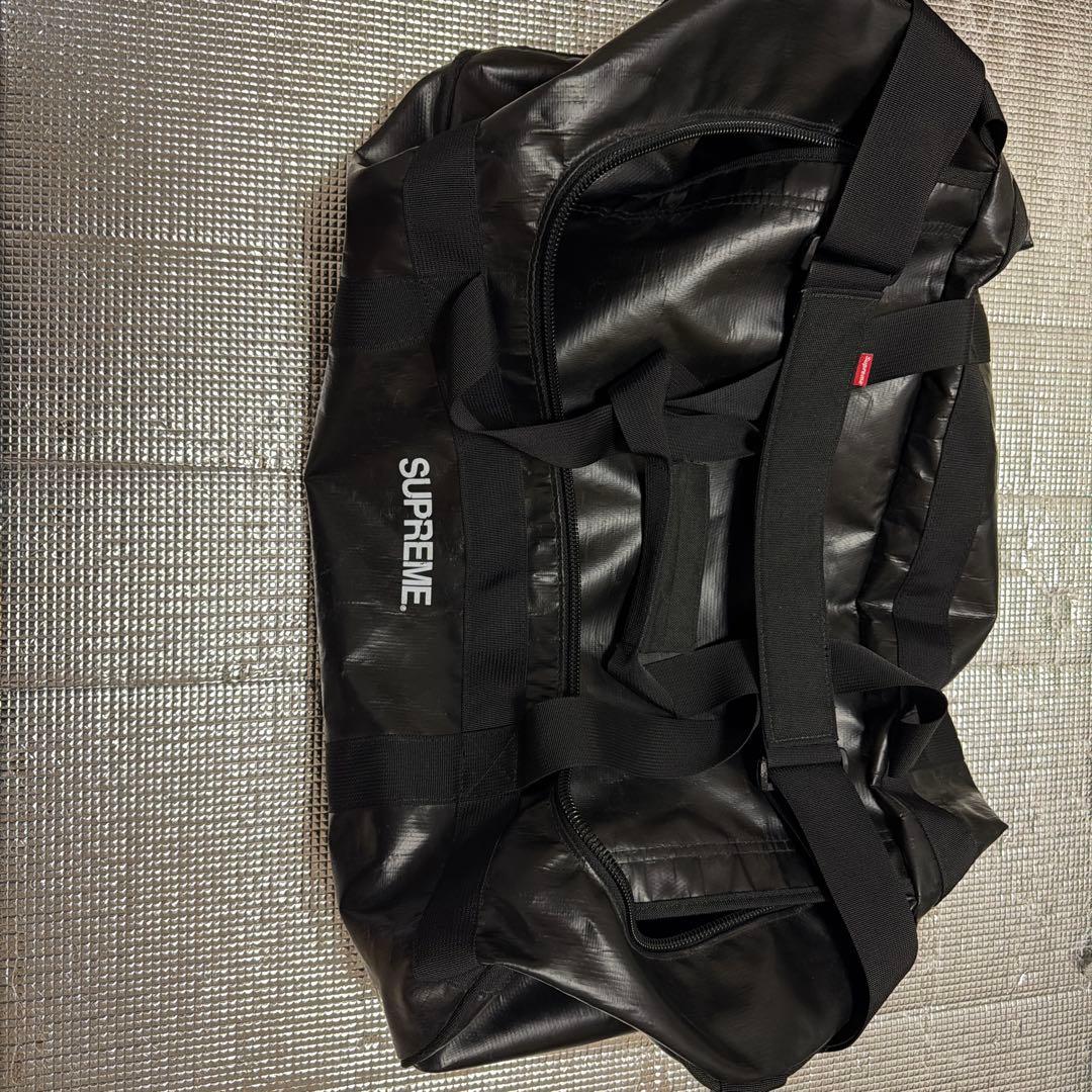 SUPREME ブラック ボストンバッグ