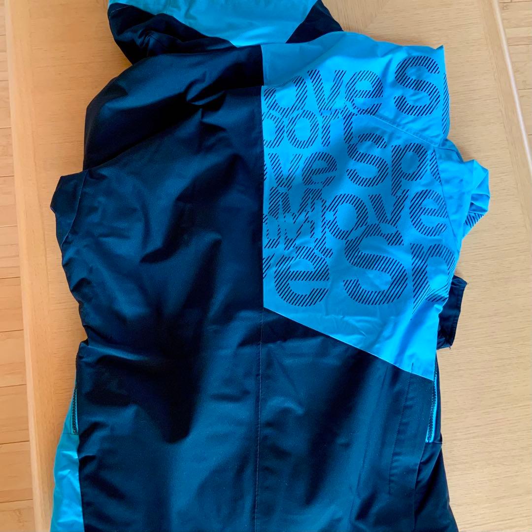 DESCENTE スキーウェア フード付き ジャケット青黒