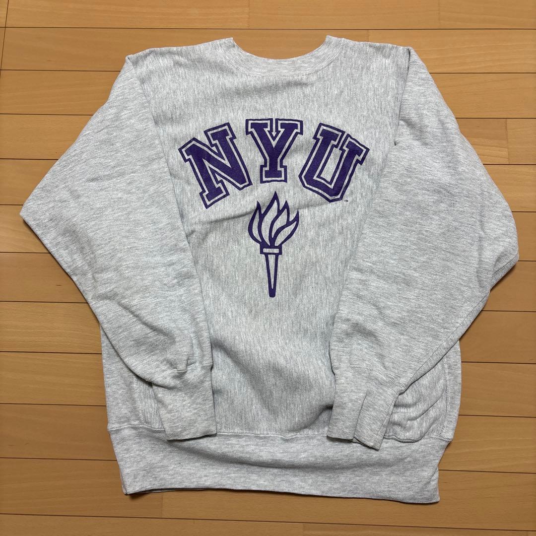リバースウィーブ　USA製　xl 刺繍タグ　90s champion NYU