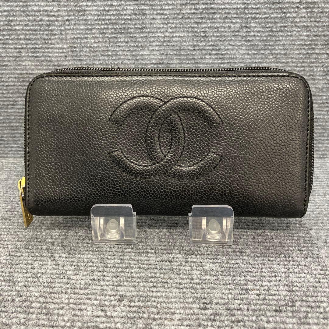CHANEL　シャネル　長財布　キャビアスキン　ココマーク　43