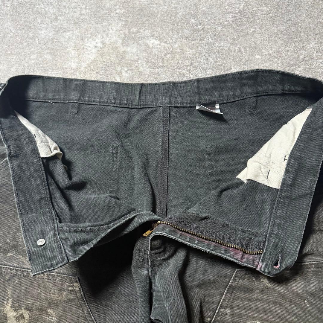 古着 DAKOTA ダブルニー ペインターパンツ W40 L32 ブラック