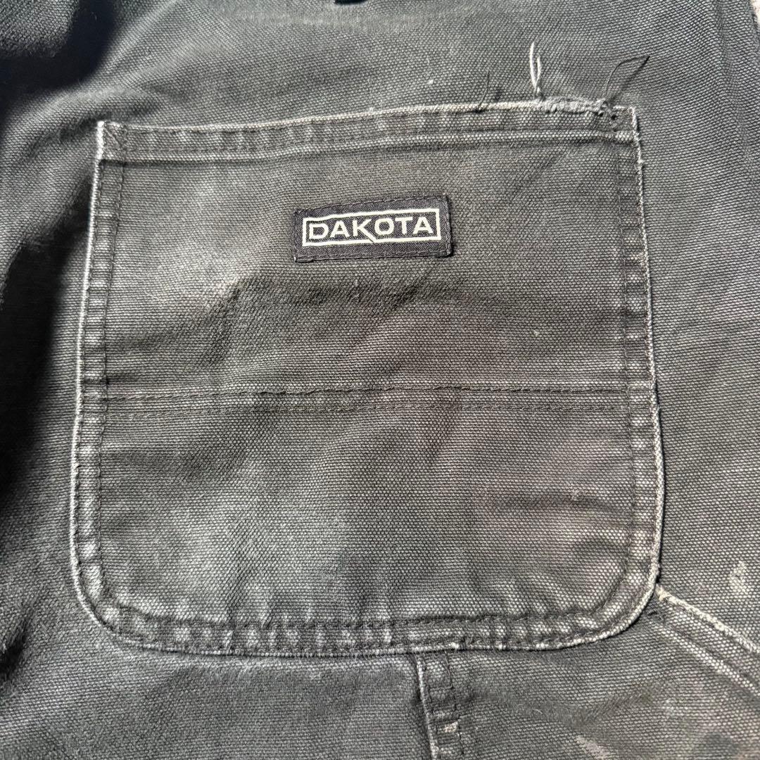 古着 DAKOTA ダブルニー ペインターパンツ W40 L32 ブラック