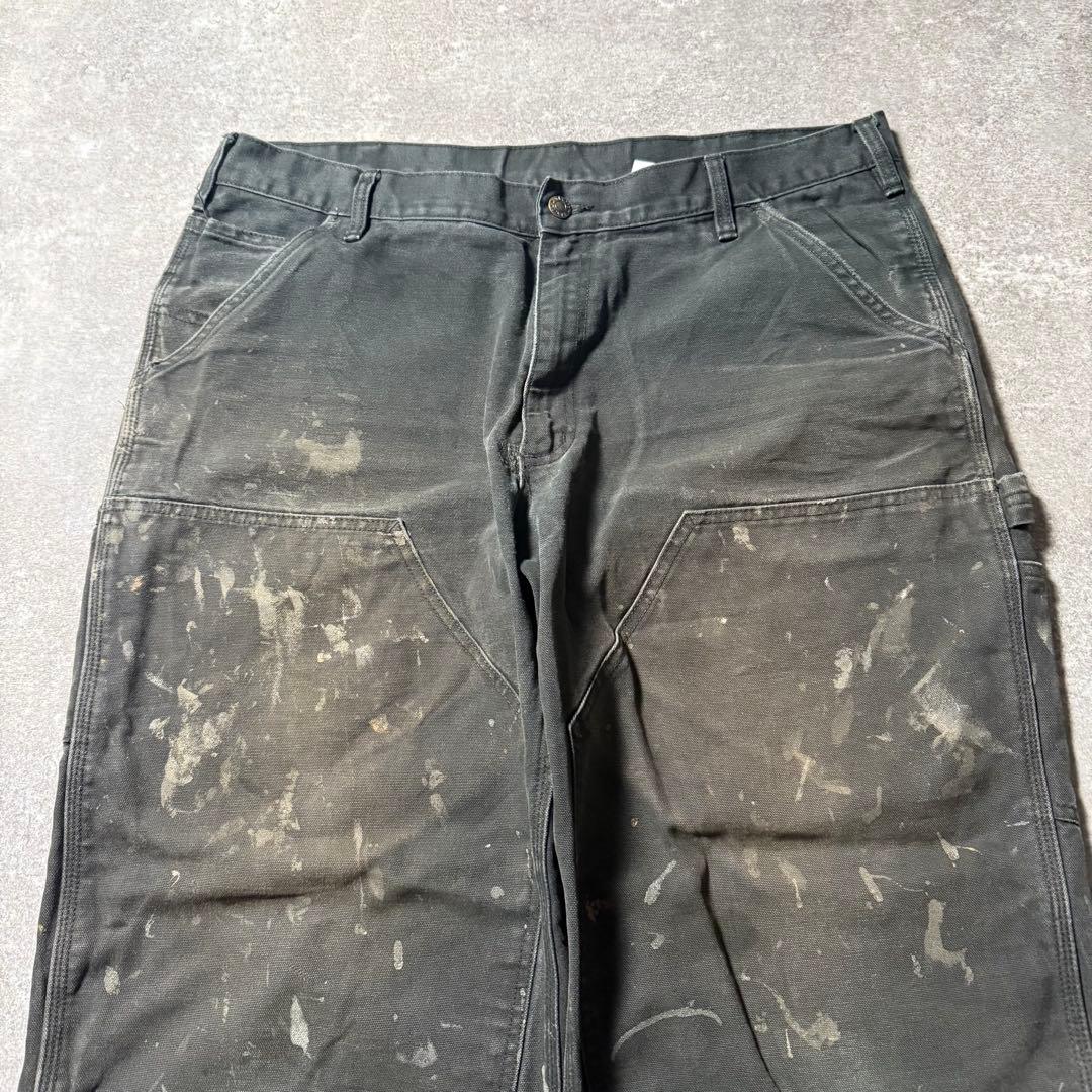 古着 DAKOTA ダブルニー ペインターパンツ W40 L32 ブラック