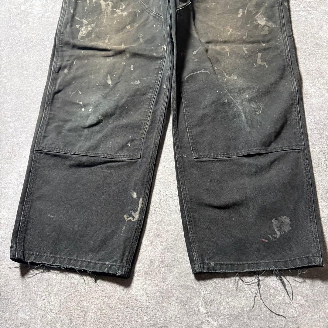 古着 DAKOTA ダブルニー ペインターパンツ W40 L32 ブラック