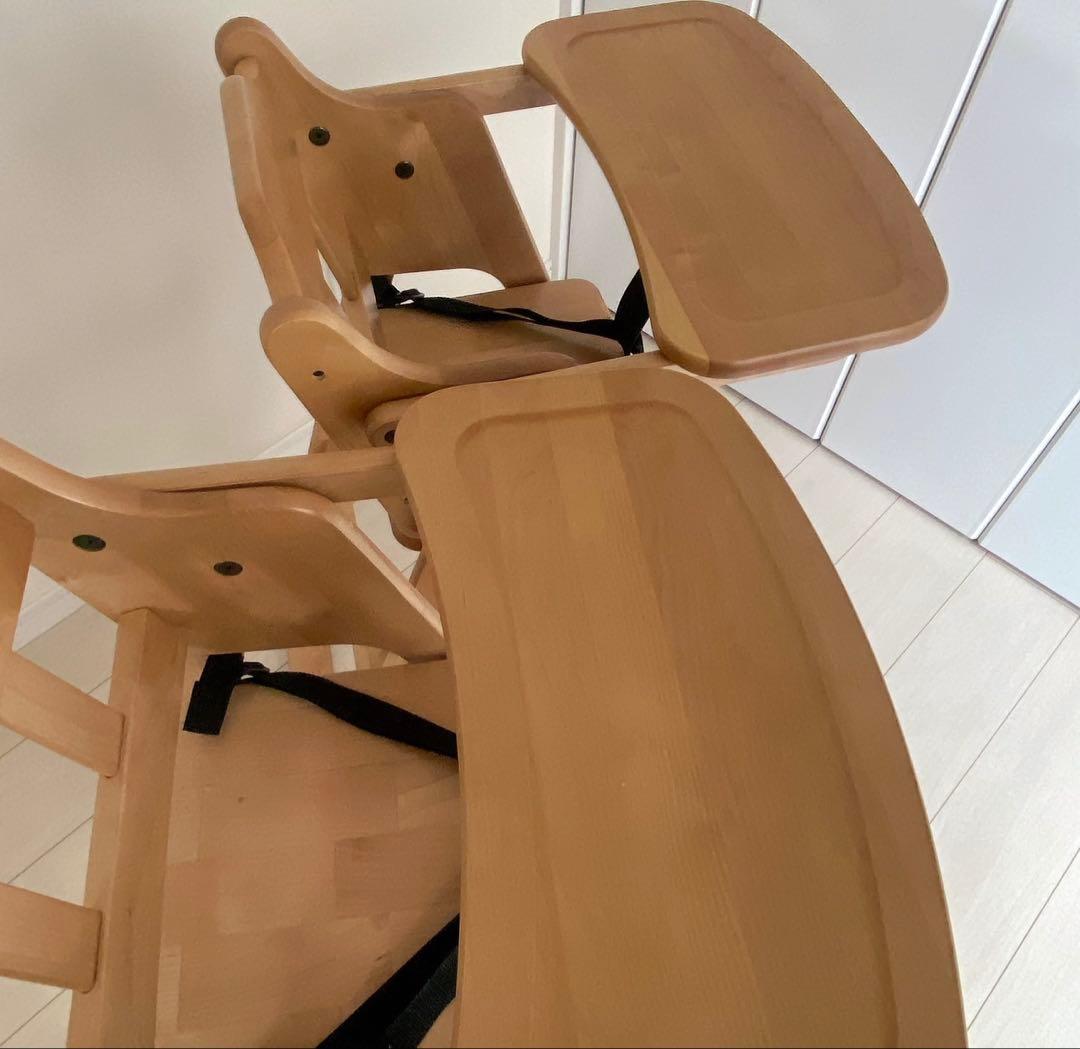 澤田木工所 タンスのゲン ベビーチェア 折りたたみ ハイチェア　2脚セット