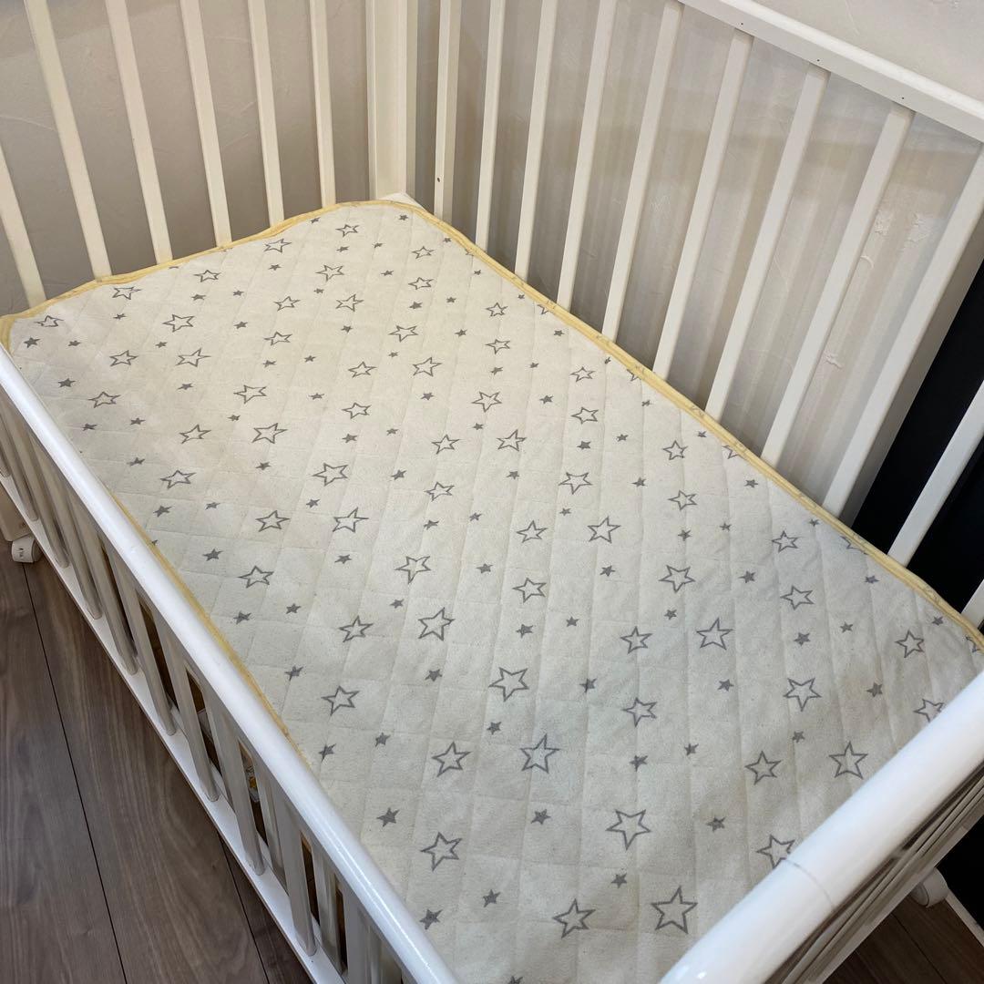 ベビーベッド　120×70 70×120 マットレス付き　カトージ　KATOJI