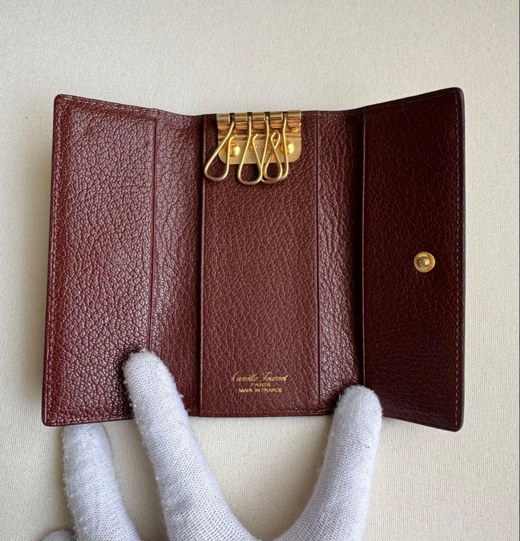 ⭐︎Camille Fournet 本革キーケース 4連 ブラウン 高級レザー