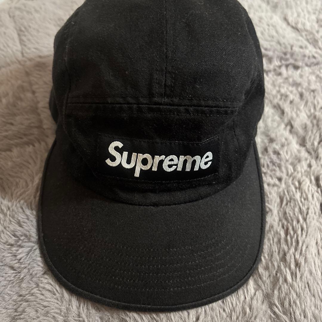 supreme キャップ ブラック