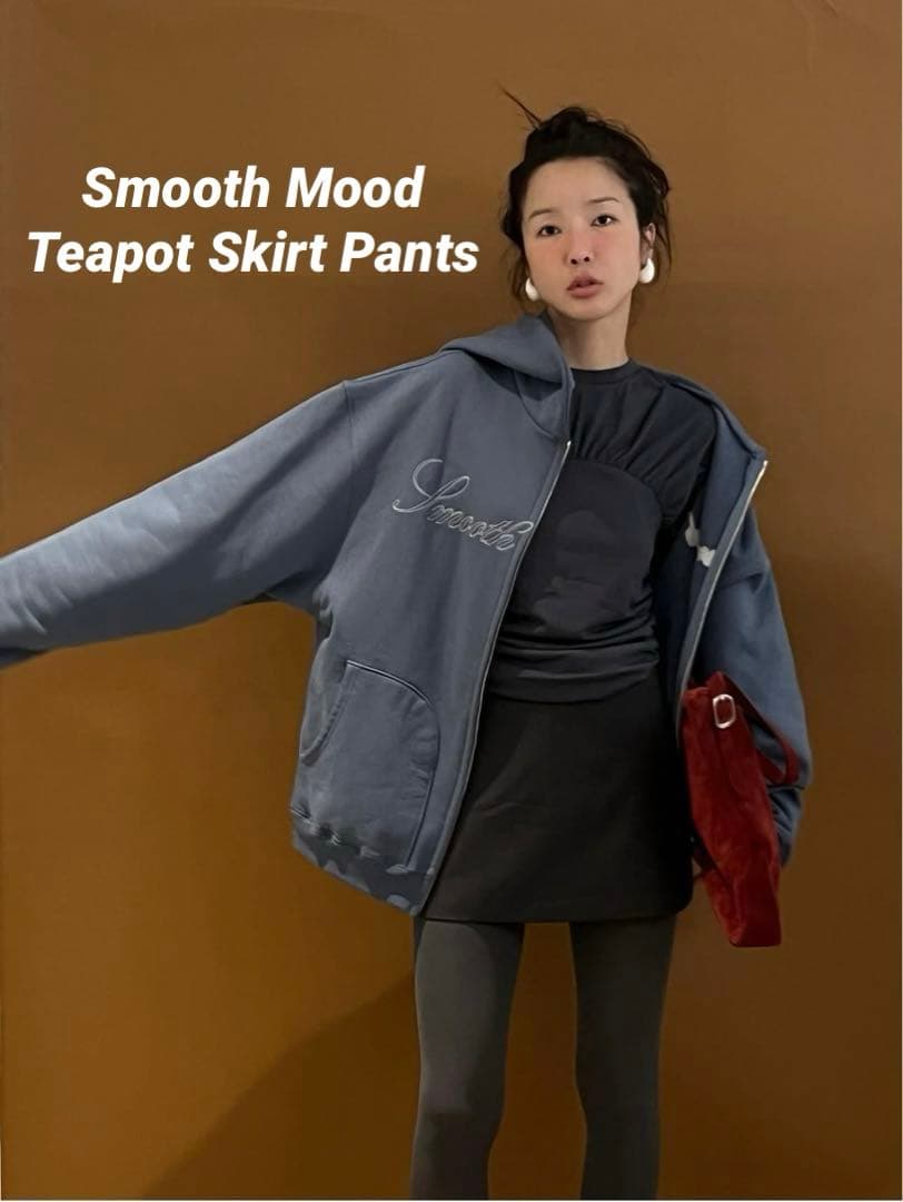 スカート Smooth Mood Teapot Skirt Pants Charcoal