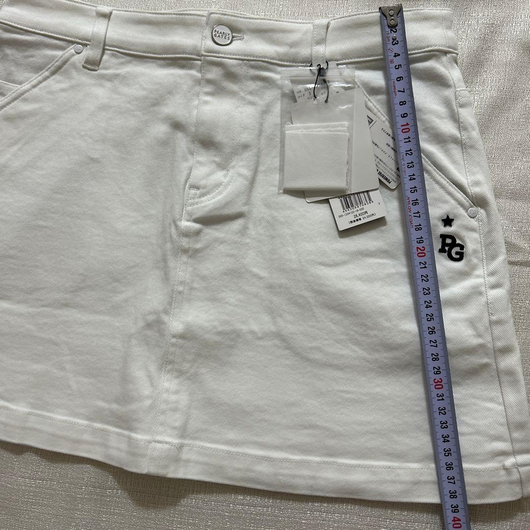 パーリーゲイツ ☆新品タグ付き☆レディースsize２パワフルコットンストレッチ白