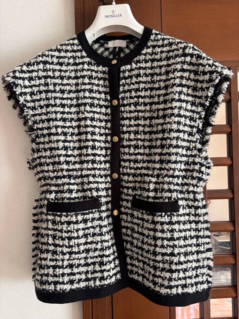 未使用　年内発送は28日まで❗️Ballsey ニットコンビツイード　ジレ