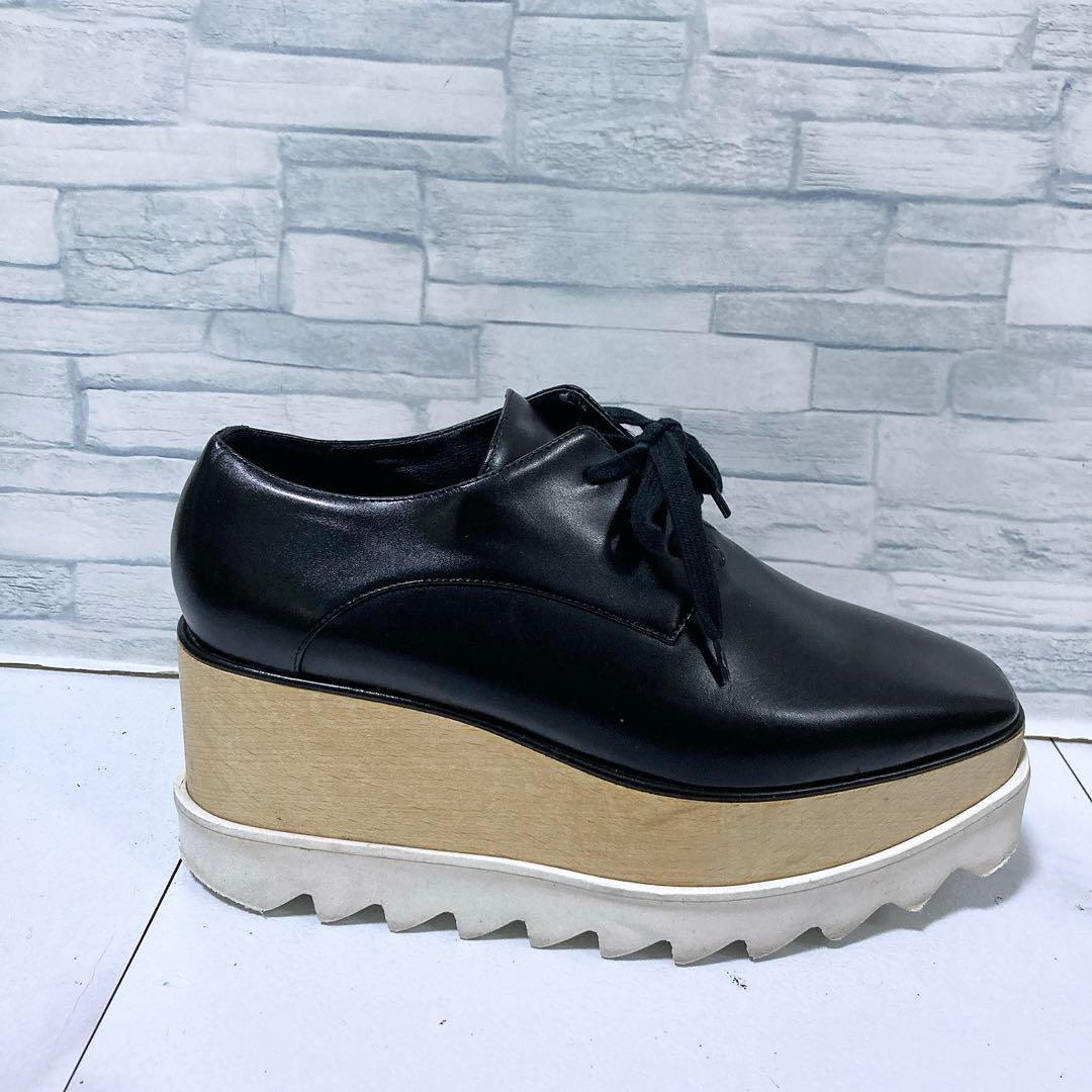 ステラマッカートニー エリス 厚底 プラットフォーム ブラック 黒 23 36