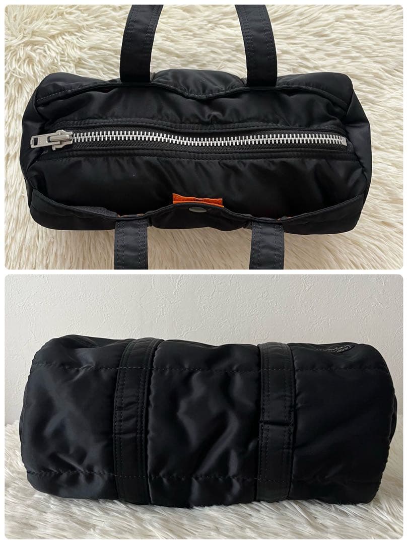 極美品 PORTER タンカー ブラック ドラムバッグ ボストンバッグ