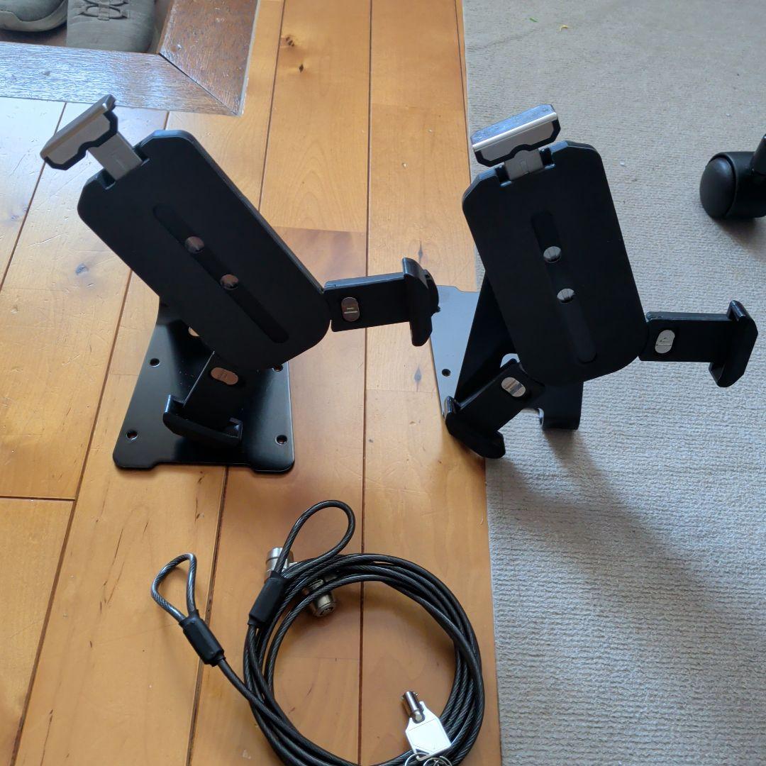 タブレットセキュリティスタンドワイヤー付き7.9インチ～13インチ対応2個セット