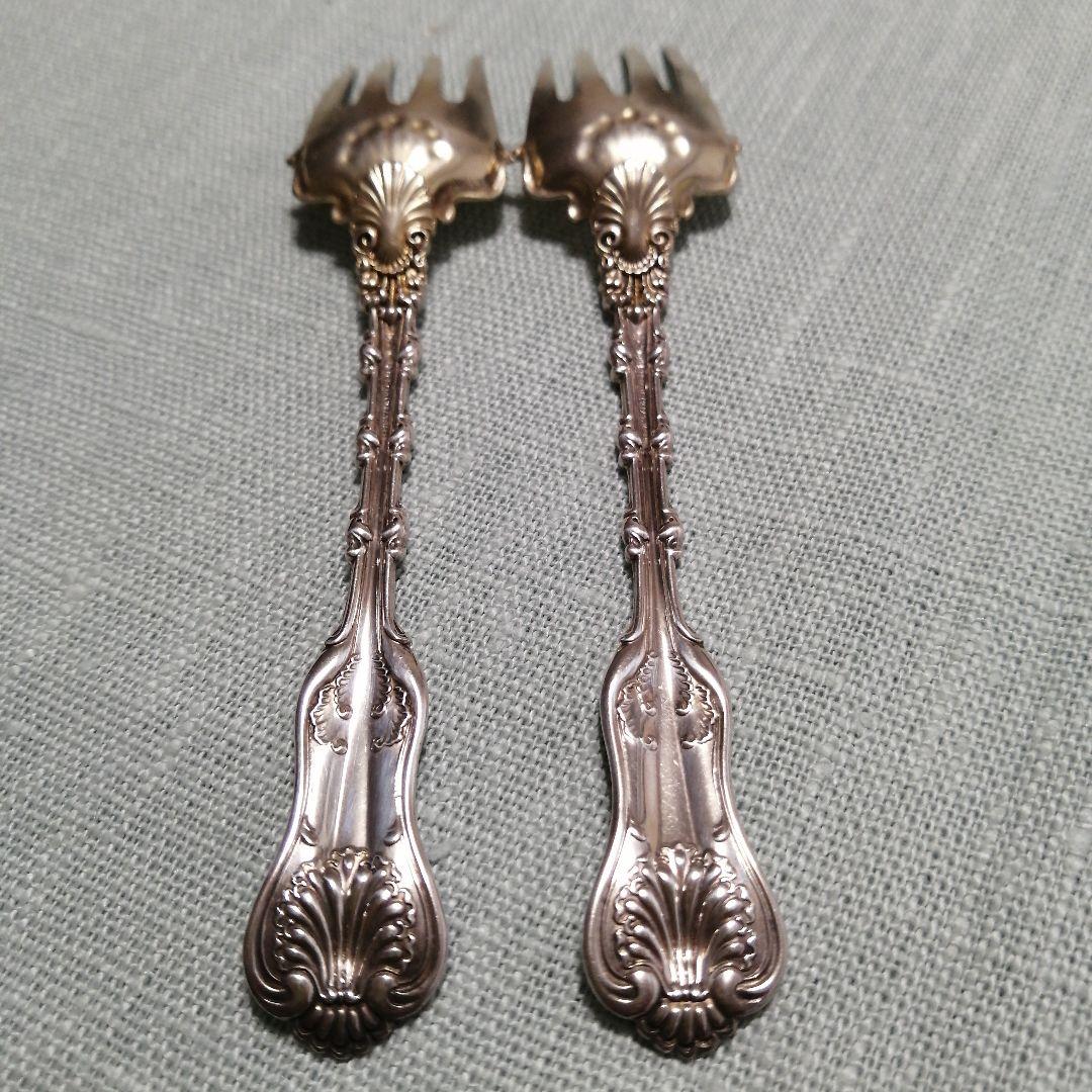 純銀　アンティーク　フォーク2本