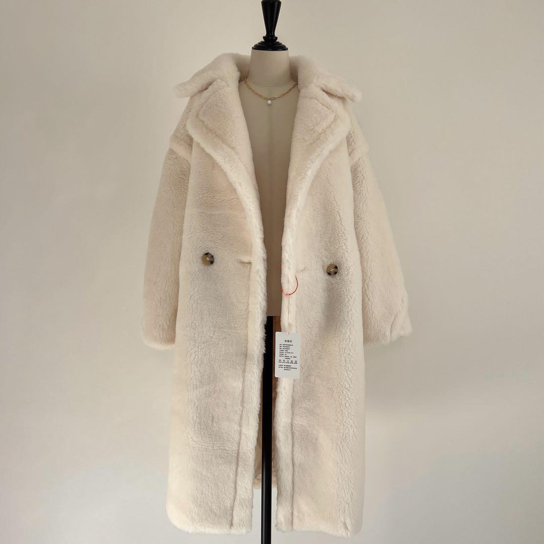 新品未使用 ベアロングコート テディコート ホワイト アウター