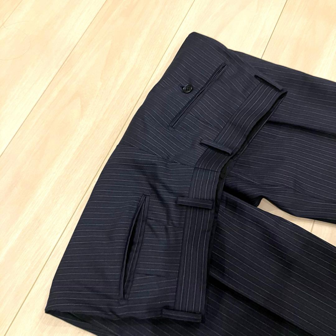 美品✨ミツミネ ロロピアーナ スーツ セットアップ ネイビー ストライプ S