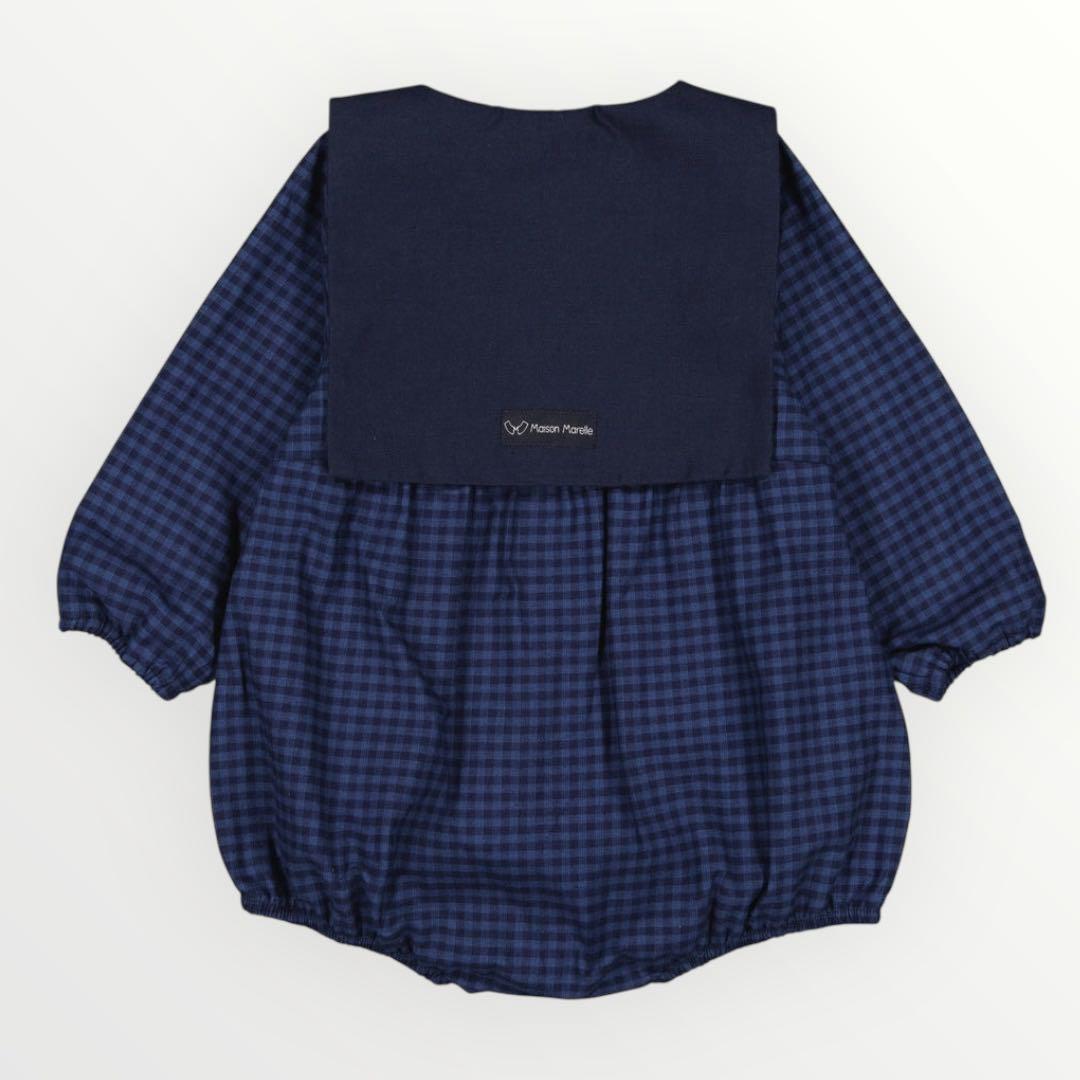 maison marelle メゾンマレル　ロンパース 24m 襟付き　ネイビー