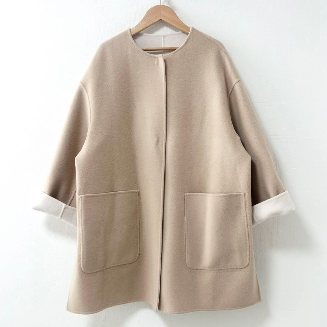 美品✨UNITED ARROWS バイカラー リバー ミドルコート　38