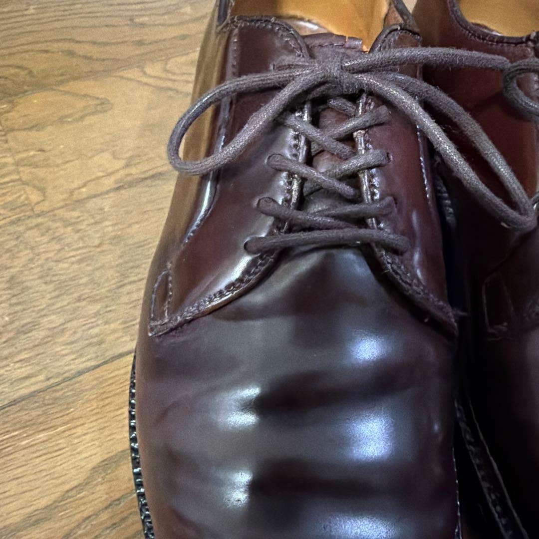 Alden プレーントゥ 990 US6.5 D コードバン　バーガンディ