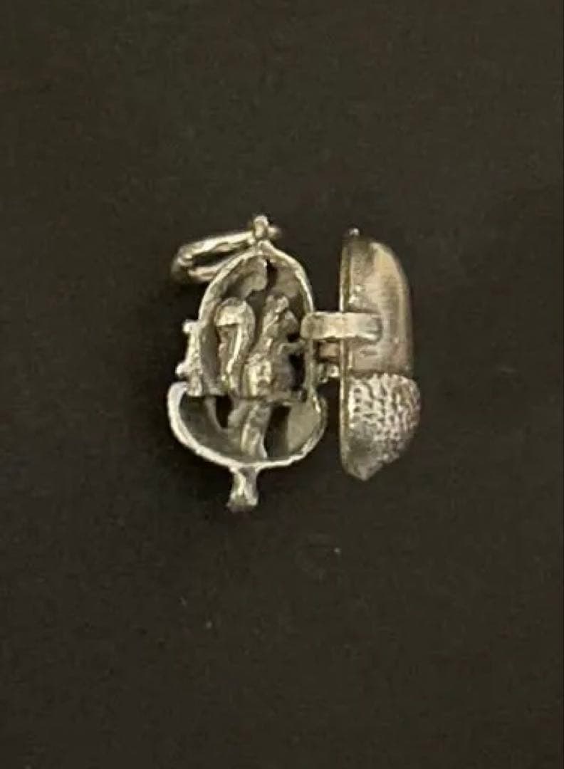 イギリス製　どんぐりとりす&ブタの貯金箱 2個セット　シルバーチャーム