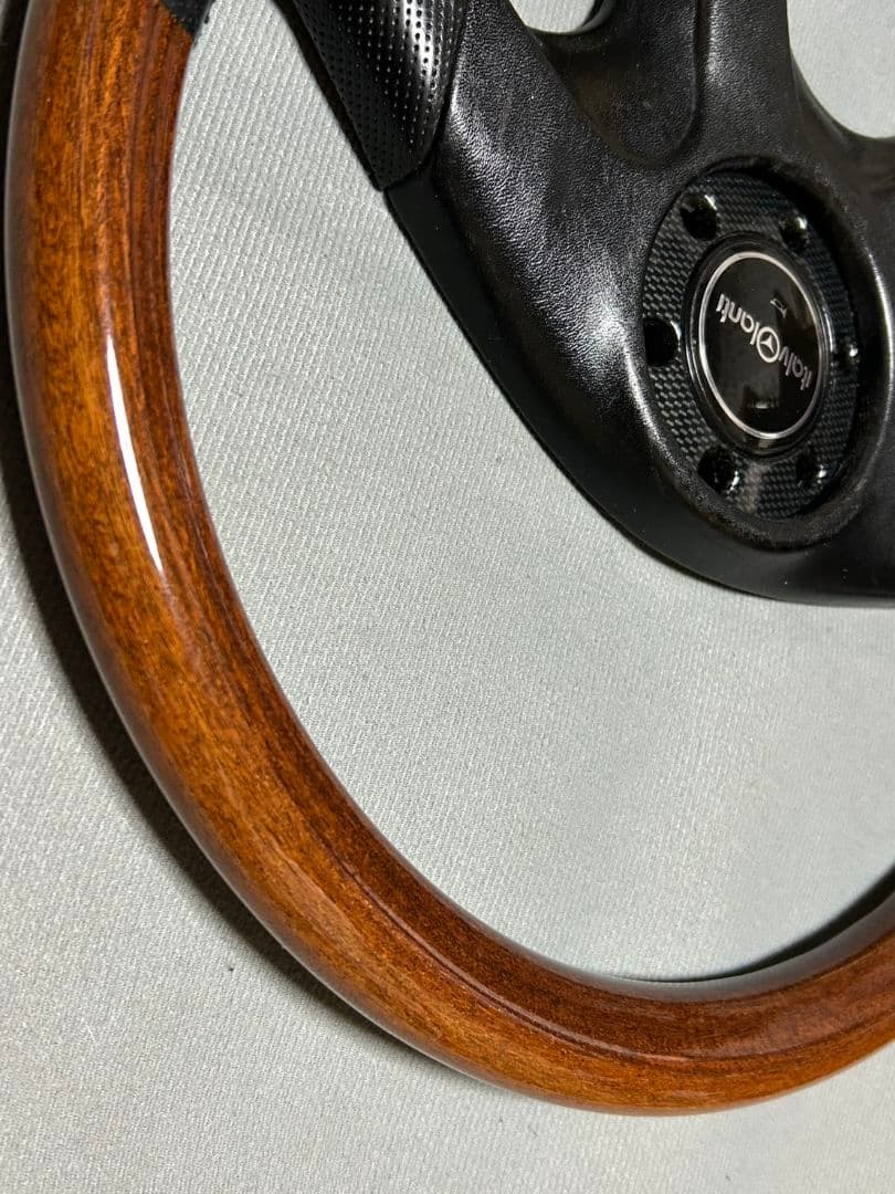 italvolanti ステアリング ウッド レザー　37パイ