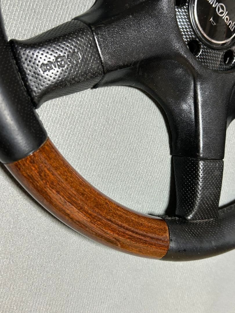 italvolanti ステアリング ウッド レザー　37パイ