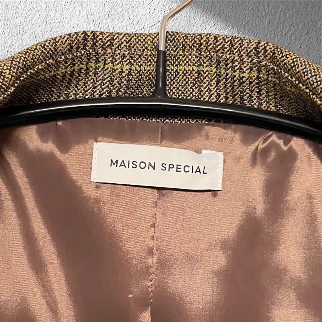 MAISON SPECIAL スリーブアウト2WAYジャケット 38 チェック